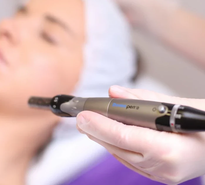 Dermapen microneedling-penn brukes i behandling av ansiktshud